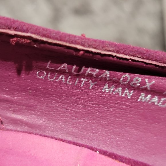 MixxShuz Magenta Suede Studded Platform Heels Sz 7 - Picture 7 of 9